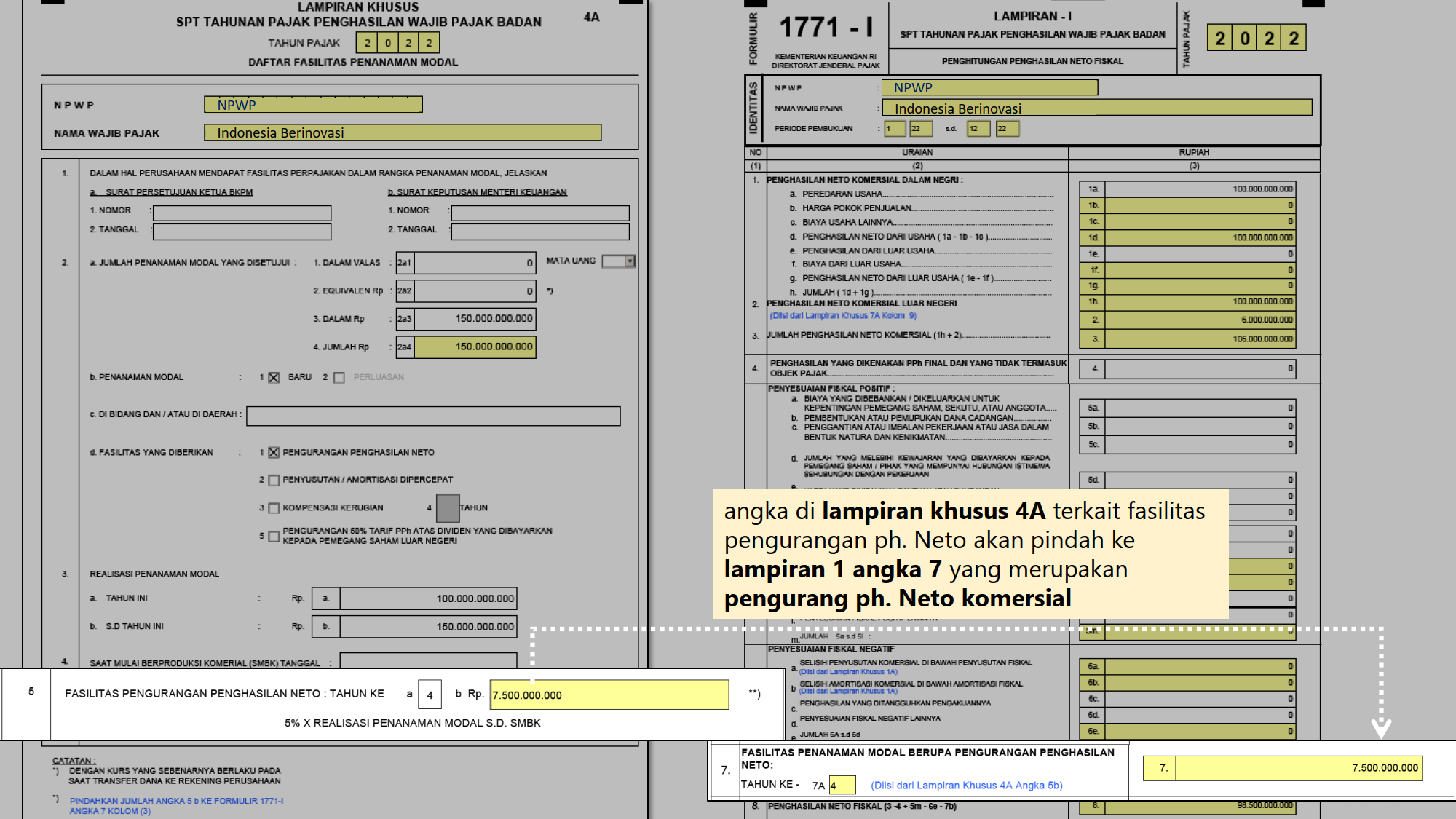 Input Fasilitas Pengurangan 2