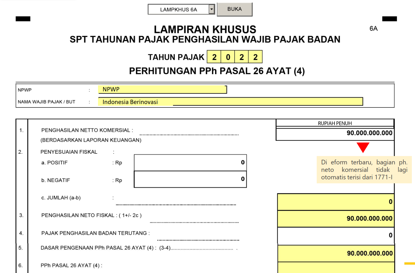 Penghasilan Netto Tidak Otomatis 1